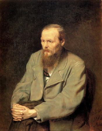 Ф. Н. Достоевски. Портрет от Василий Перов (1833/34-1882) от 1872 г. Съхранява се в Третяковската галерия в Москва. 