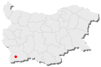 Сандански на картата на България, wikipedia.org