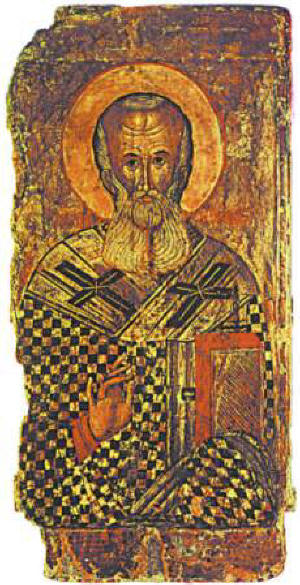 Св. Атанасий Велики - българска икона от XVI-XVII в. от Пловдивско