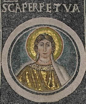 Св. Фивия Перпетуа, мозайка. Източник: timmatkin at photobucket.com