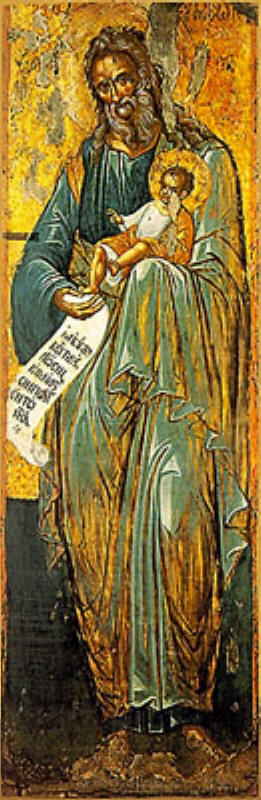 Праведни Симеон, икона от о. Крит, 16 в.