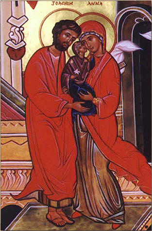 Св. Иоаким и Анна, руска икона