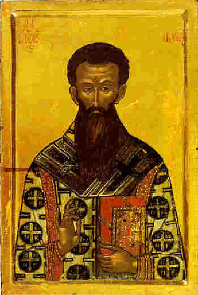 Св. Григорий Палама, гръцка икона от края на 16 в., Dionysiou Monastery в Света Гора. Източник: culture.gr.