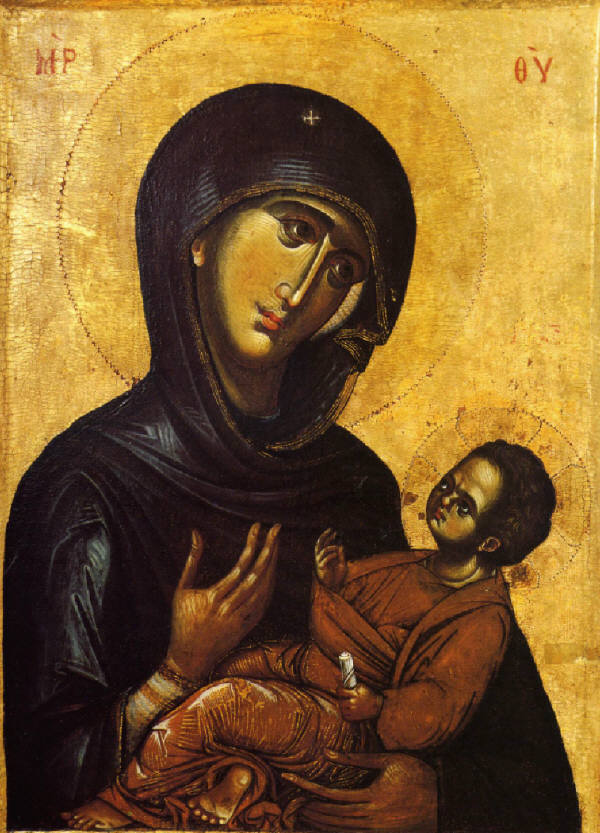 Богородица Одигитрия. Икона от XIII век от светогорския манастир Ватопеди. Източник: haidar.mrezha.ru