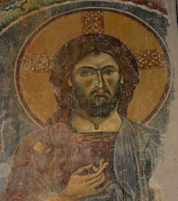 Иисус Христос. Детайл от стенопис в църквата 