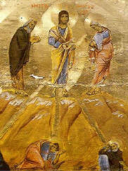 Преображение Господне.Икона от 12-те празнични икони на иконостаса от XII в. от манастира "Св. Екатерина" в Синай, Египет