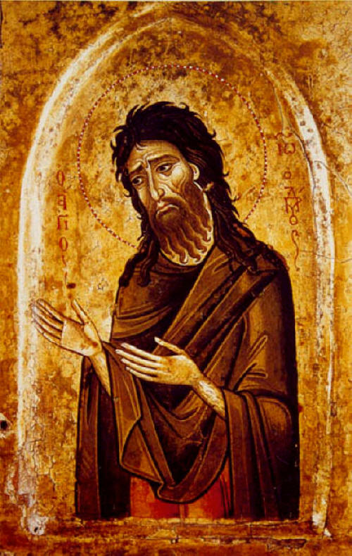 Св. Йоан Предтеча Детайл от композицията Деисис от XII-XIII в. манастира "Св. Екатерина" в Синай.
