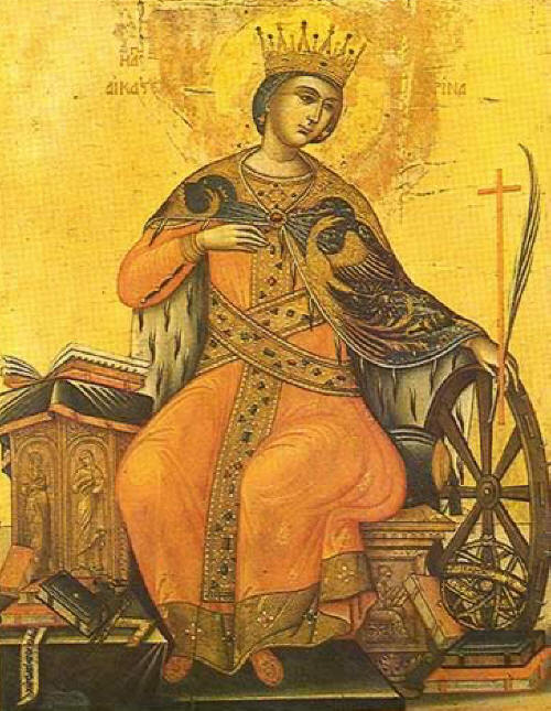 Св. великомъченица Екатерина. Икона от XVII в. от манастира "Св. Екатерина" в Синай