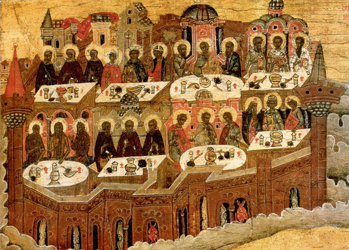 Небесният Ерусалим. Детайл от фреска "Страшният съд". Източник: sirota.ru
