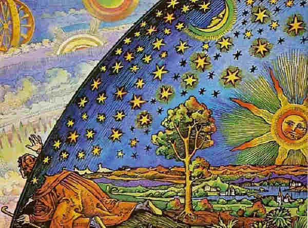 Гравюра върху дърво от неизвестен автор, наречена "Гравюрата на Фламарион" ("Flammarion woodcut"). 