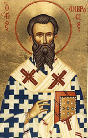 Икона на св. Амвросий Медиолански, christianity.shu.ru