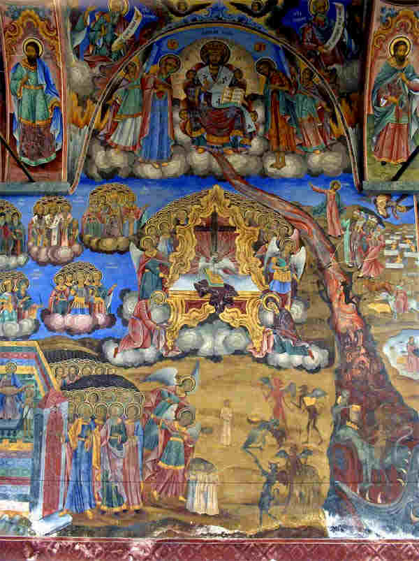Стенописи от притвора на манастирската черква в Рилския манастир