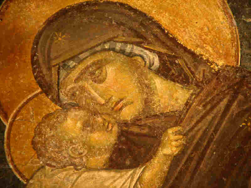 Богородица с Младенеца. Фреска в Църквата "Иисус Христос Спасител в Хора" (Кахрие Джами) в Истанбул. Фото: treviño at flickr.com.