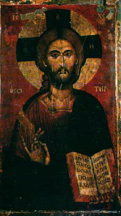Иисус Христос Спасител. Икона от XVI в. от църквата "Св. Йоан Богослов - Канео" в Охрид. St. Jovan Bogoslov - Kaneo, Ohrid